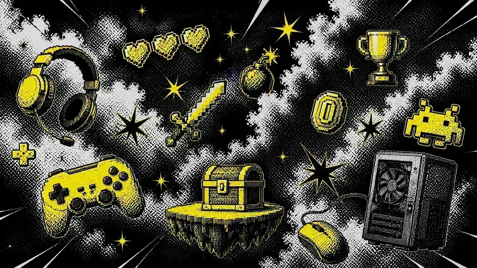 Spieloria-Gaming-Illustration als ruhiger Abschluss der Kontaktbestätigung